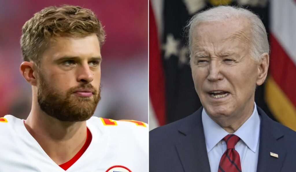 Harrison Butker and Joe Biden jpg