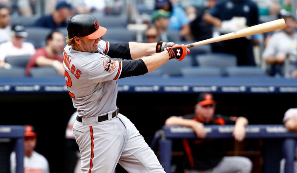 Jul 31, 2024; Baltimore, Maryland, USA; Baltimore Orioles second baseman Jackson Holliday (7) celebrates with outfielder Cedric Mullins (31), third baseman Jordan Westburg (11), and first baseman Ryan Mountcastle (6) after hitting a home run against the Toronto Blue Jays during the fifth inning at Oriole Park at Camden Yards.