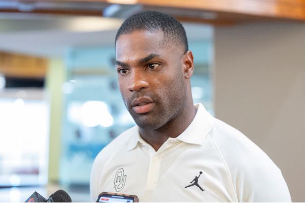 Oklahoma running backs coach DeMarco Murray, shown here in 2023, has been suspended one game by the NCAA