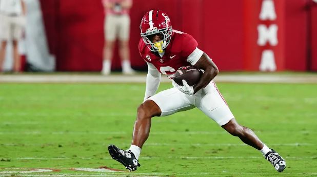 Alabama football players in action with text overlay: 'Alabama Injury Updates: Can They Face South Carolina