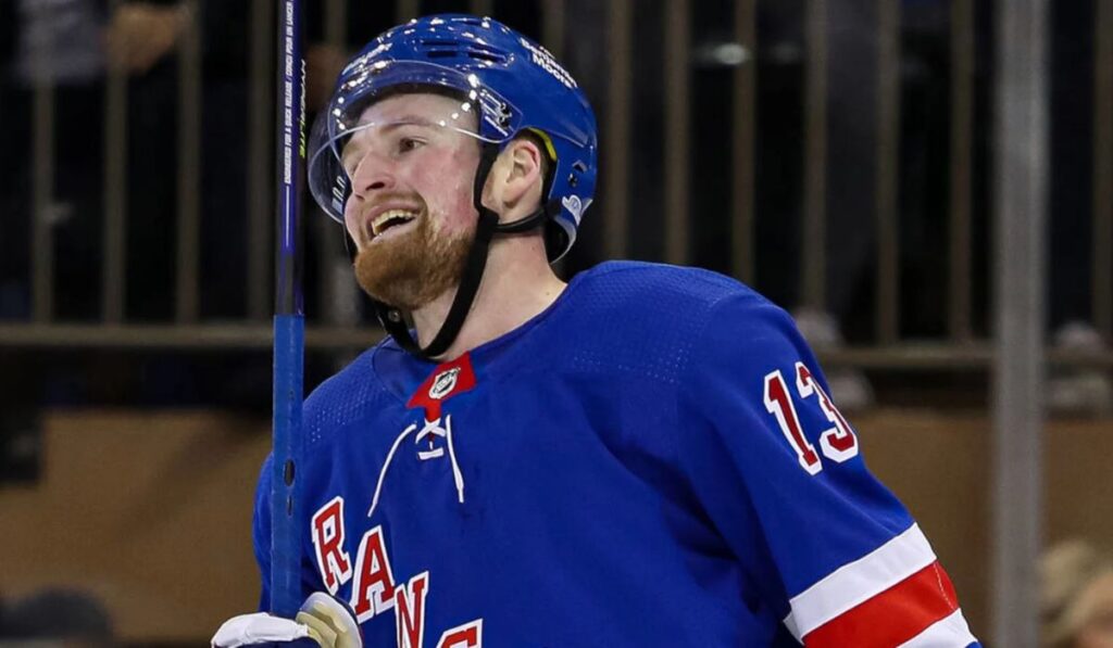 Headline announcing that the New York Rangers have extended Alexis Lafrenière's contract to a seven-year deal worth $52.15 million, securing the first-overall pick from the 2020 NHL draft for the long term.