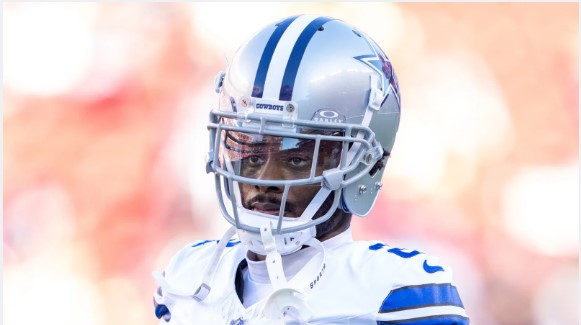 Cowboys CB Jourdan Lewis celebrates after shutting down Steelers WR George Pickens in Sunday Night Football victory