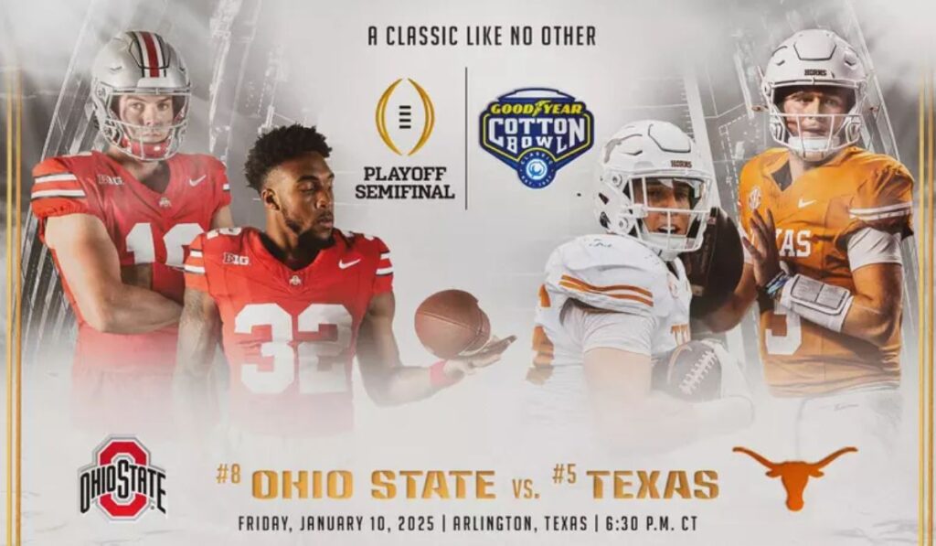 As the excitement builds for the 2025 Cotton Bowl, the matchup between the Ohio State Buckeyes and Texas Longhorns promises to be a thrilling encounter. Scheduled for January 10, 2025, at AT&T Stadium in Arlington, Texas, this game marks a significant moment in college football as both teams vie for a spot in the College Football Playoff